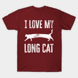 Long Cat Meme, I Love My Long Cat, Cat Lovers Meme T-Shirt